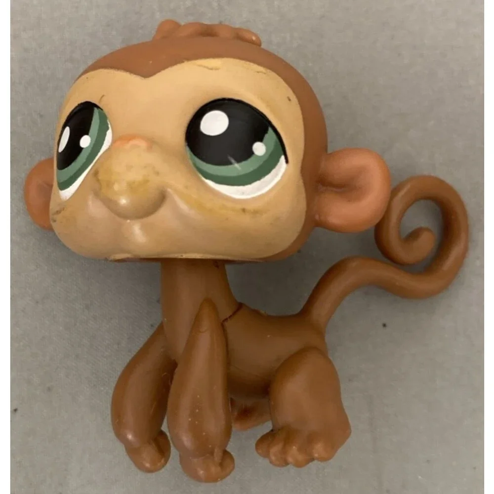 LPS Littlest Pet Shop Lot 4 Authentic G2 Brown Dachshund Monkey Siamese Cat Dog